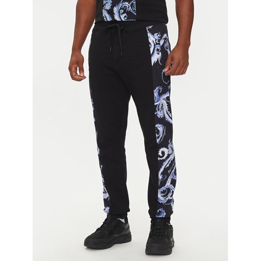 Versace Jeans Couture Spodnie dresowe 77GAA3C0 FS161 Czarny Regular Fit ze sklepu MODIVO w kategorii Spodnie męskie - zdjęcie 182633508