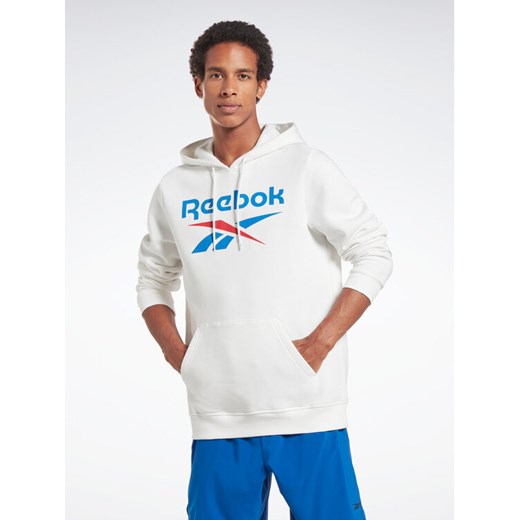 Reebok Bluza Identity Stacked Logo H54805 Biały Regular Fit ze sklepu MODIVO w kategorii Bluzy męskie - zdjęcie 182633515