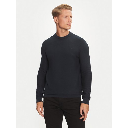 Mustang Sweter Elliot 1014688 Granatowy Regular Fit ze sklepu MODIVO w kategorii Swetry męskie - zdjęcie 182633516