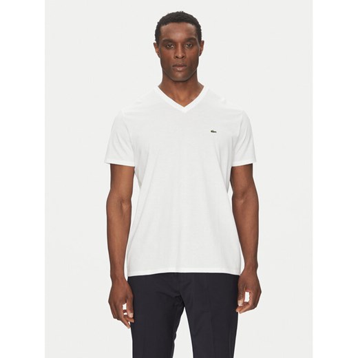 Lacoste T-Shirt TH6710 Biały Regular Fit ze sklepu MODIVO w kategorii T-shirty męskie - zdjęcie 182633518