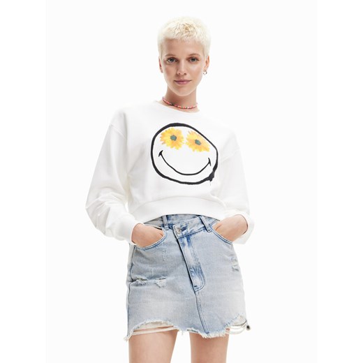 Desigual Bluza 23SWSK44 Écru Regular Fit ze sklepu MODIVO w kategorii Bluzy damskie - zdjęcie 182633556