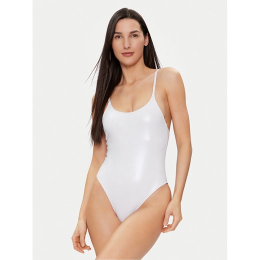 Calvin Klein Swimwear Strój kąpielowy KW0KW02255 Biały ze sklepu MODIVO w kategorii Stroje kąpielowe - zdjęcie 182633636