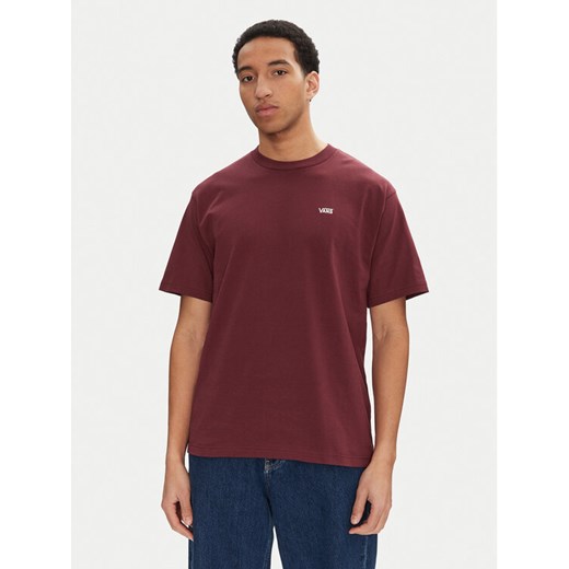 Vans T-Shirt Left Chest II VN000P1P Bordowy Loose Fit ze sklepu MODIVO w kategorii T-shirty męskie - zdjęcie 182633679