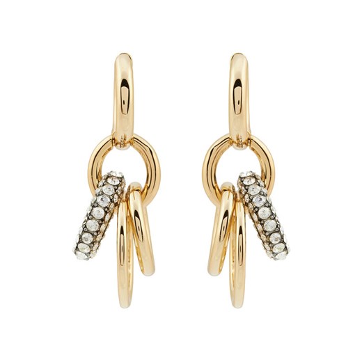Tory Burch Kolczyki Miller Pave Interlocking Earring 160179 Złoty ze sklepu MODIVO w kategorii Kolczyki - zdjęcie 182633709