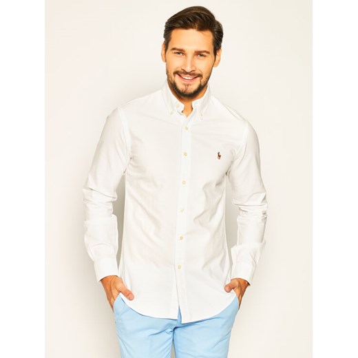 Polo Ralph Lauren Koszula Core Replen 710549084 Biały Slim Fit ze sklepu MODIVO w kategorii Koszule męskie - zdjęcie 182633746