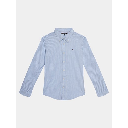 Tommy Hilfiger Koszula Flex Ithaca Shirt L/S KB0KB08729 Niebieski Regular Fit ze sklepu MODIVO w kategorii Koszule chłopięce - zdjęcie 182633758