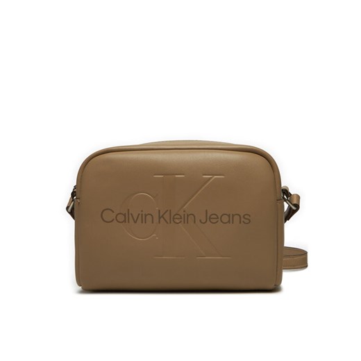 Calvin Klein Jeans Torebka Sculpted Camera Bag18 Mono K60K612220 Brązowy ze sklepu MODIVO w kategorii Listonoszki - zdjęcie 182633785