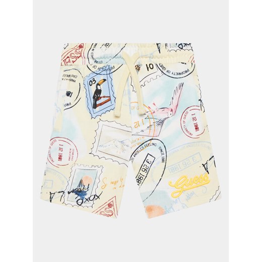 Guess Szorty materiałowe N4GD03 KA6R3 Kolorowy Regular Fit ze sklepu MODIVO w kategorii Spodenki chłopięce - zdjęcie 182633817