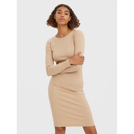 Vero Moda Sukienka codzienna Lavender 10270478 Beżowy Regular Fit ze sklepu MODIVO w kategorii Sukienki - zdjęcie 182633866