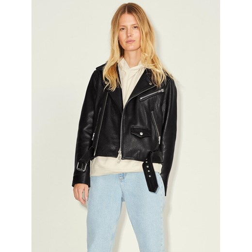 JJXX Kurtka skórzana 12200286 Czarny Regular Fit ze sklepu MODIVO w kategorii Kurtki damskie - zdjęcie 182633889