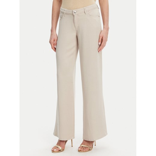 Guess Jeansy W4GA96 WDP85 Beżowy Wide Leg ze sklepu MODIVO w kategorii Jeansy damskie - zdjęcie 182633975