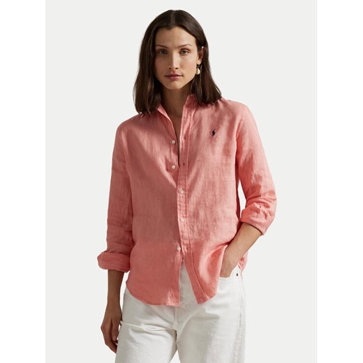 Polo Ralph Lauren Koszula 211970730012 Koralowy Classic Fit ze sklepu MODIVO w kategorii Koszule damskie - zdjęcie 182634105
