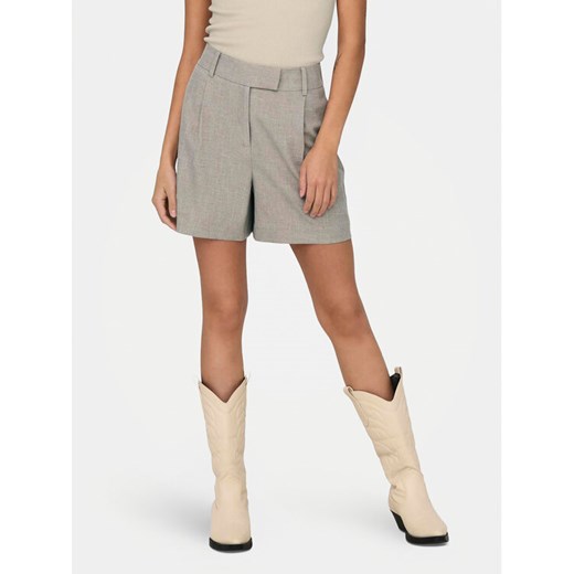 ONLY Szorty materiałowe Linda 15283727 Szary Wide Leg ze sklepu MODIVO w kategorii Szorty - zdjęcie 182634106