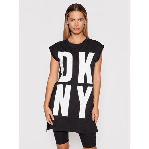 DKNY T-Shirt P1RHRB2M Czarny Regular Fit ze sklepu MODIVO w kategorii Bluzki damskie - zdjęcie 182634198