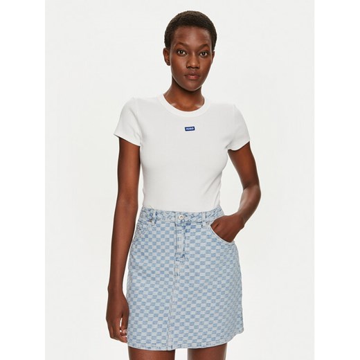 Hugo T-Shirt Easy 50523924 Biały Slim Fit ze sklepu MODIVO w kategorii Bluzki damskie - zdjęcie 182634275