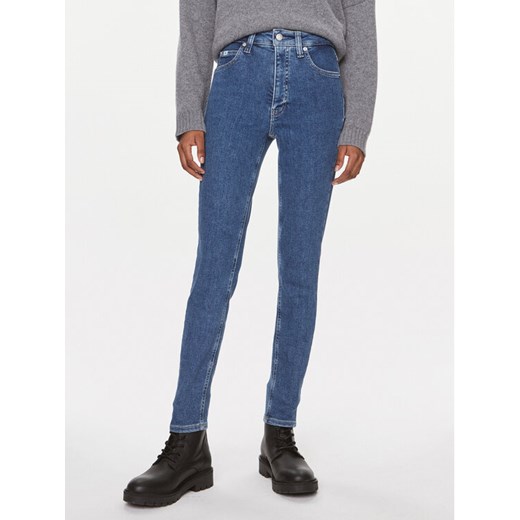 Calvin Klein Jeans Jeansy J20J221585 Niebieski Skinny Fit ze sklepu MODIVO w kategorii Jeansy damskie - zdjęcie 182634319
