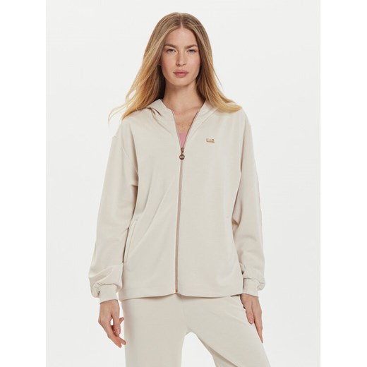 EA7 Emporio Armani Bluza 6DTM25 TJZBZ 1120 Beżowy Relaxed Fit ze sklepu MODIVO w kategorii Bluzy damskie - zdjęcie 182634336