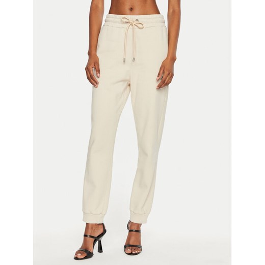 Pinko Spodnie dresowe Carico 100371 A27V Beżowy Regular Fit ze sklepu MODIVO w kategorii Spodnie damskie - zdjęcie 182634349