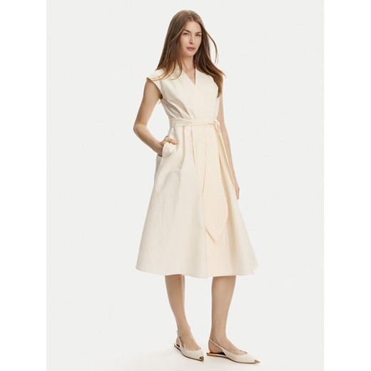 Marella Sukienka codzienna Ossola 2513221172 Écru Regular Fit ze sklepu MODIVO w kategorii Sukienki - zdjęcie 182634359