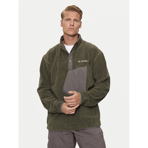 adidas Polar Terrex XPLORIC IN0011 Zielony Regular Fit ze sklepu MODIVO w kategorii Bluzy męskie - zdjęcie 182634375