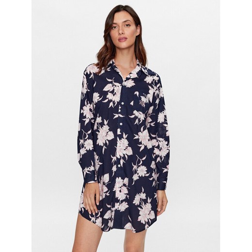 Lauren Ralph Lauren Koszula nocna ILN32263 Granatowy Regular Fit ze sklepu MODIVO w kategorii Koszule nocne - zdjęcie 182634418