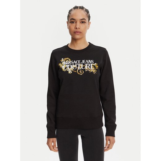 Versace Jeans Couture Bluza 78HAIC06 Czarny Regular Fit ze sklepu MODIVO w kategorii Bluzy damskie - zdjęcie 182634435