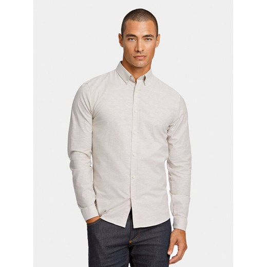 Lindbergh Koszula 30-203174 Beżowy Slim Fit ze sklepu MODIVO w kategorii Koszule męskie - zdjęcie 182634606