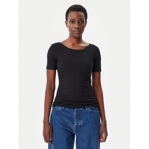 Tommy Hilfiger T-Shirt WW0WW37866 Czarny Slim Fit ze sklepu MODIVO w kategorii Bluzki damskie - zdjęcie 182634608