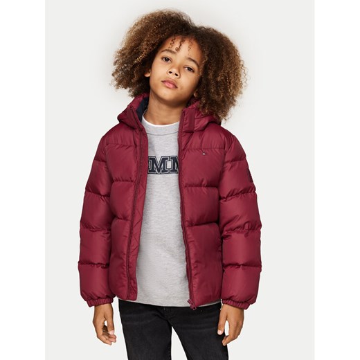 Tommy Hilfiger Kurtka zimowa Essential KB0KB08341 Bordowy Regular Fit ze sklepu MODIVO w kategorii Kurtki dziewczęce - zdjęcie 182634637