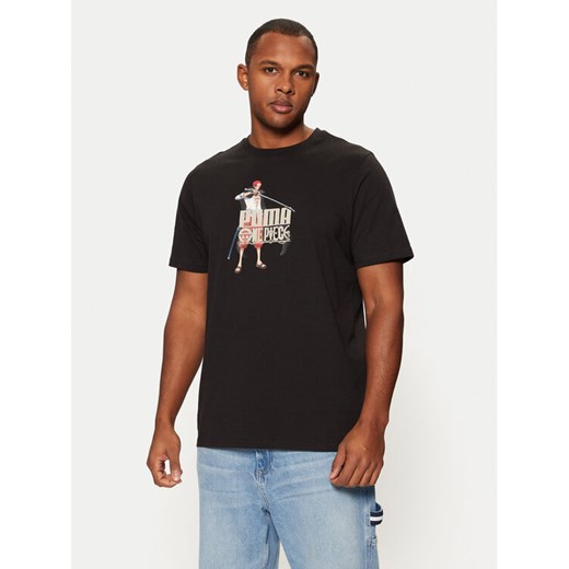 Puma T-Shirt One Piece 624665 Czarny Regular Fit ze sklepu MODIVO w kategorii T-shirty męskie - zdjęcie 182634639