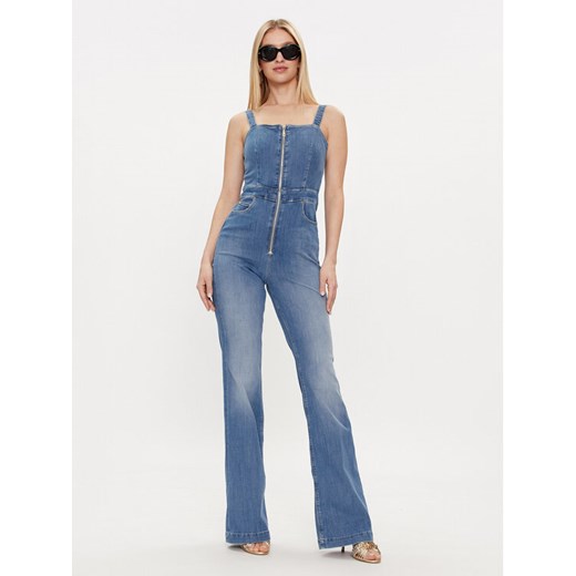 Guess Kombinezon Mariposa W4GD0O D5B42 Niebieski Regular Fit ze sklepu MODIVO w kategorii Kombinezony damskie - zdjęcie 182634648