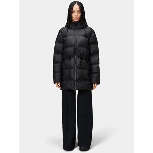 Rains Kurtka zimowa 15160 Czarny Relaxed Fit ze sklepu MODIVO w kategorii Kurtki damskie - zdjęcie 182634687