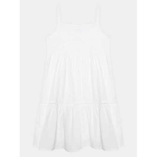 United Colors Of Benetton Sukienka codzienna 4JO1GV00V Biały Regular Fit ze sklepu MODIVO w kategorii Sukienki dziewczęce - zdjęcie 182634708