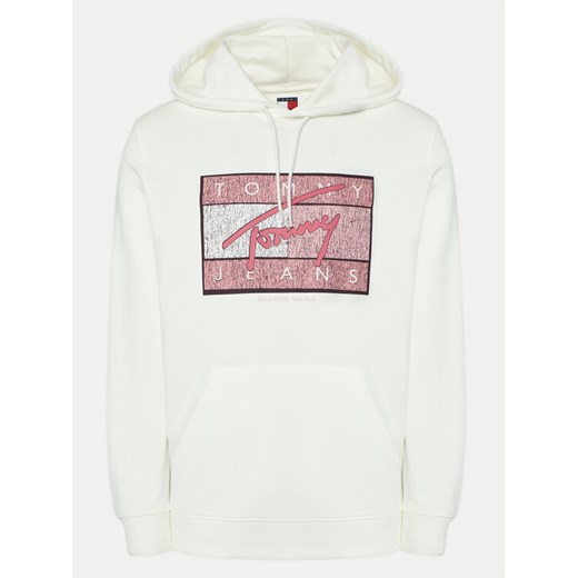 Tommy Jeans Bluza Dna Flag Twist DM0DM21100 Écru Regular Fit ze sklepu MODIVO w kategorii Bluzy męskie - zdjęcie 182634747