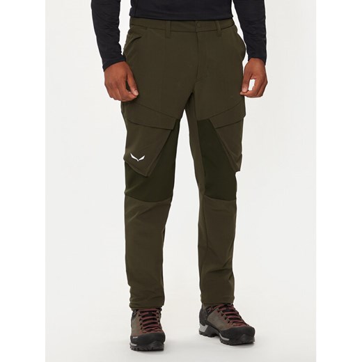 Salewa Spodnie outdoor Puez 28482 Zielony Regular Fit ze sklepu MODIVO w kategorii Spodnie męskie - zdjęcie 182634826