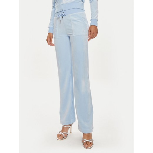 Juicy Couture Spodnie dresowe Del Ray JCAP180 Niebieski Straight Fit ze sklepu MODIVO w kategorii Spodnie damskie - zdjęcie 182634896