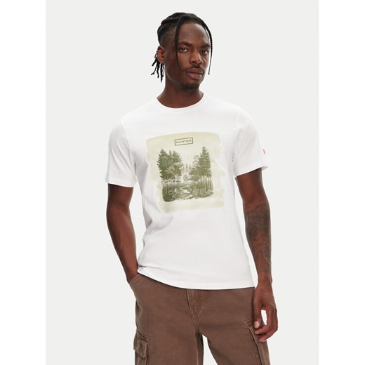 Hunter T-Shirt Duart Graphic HARM0033251 Biały Regular Fit ze sklepu MODIVO w kategorii T-shirty męskie - zdjęcie 182634906