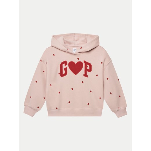 Gap Bluza 590866-00 Różowy Regular Fit ze sklepu MODIVO w kategorii Bluzy dziewczęce - zdjęcie 182634938