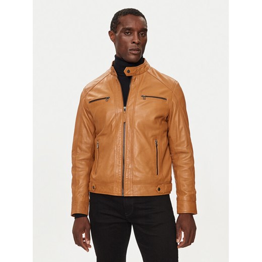 Serge Pariente Kurtka skórzana Erico Brązowy Regular Fit Serge Pariente XL MODIVO