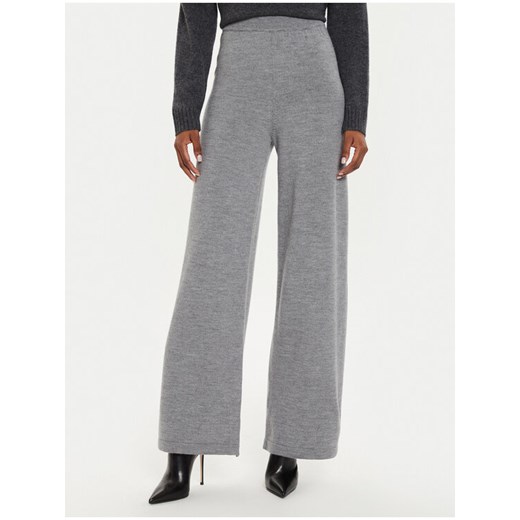 Weekend Max Mara Spodnie dzianinowe Epopea 2426336038 Szary Regular Fit ze sklepu MODIVO w kategorii Spodnie damskie - zdjęcie 182635085