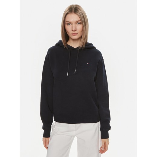 Tommy Hilfiger Bluza Flag WW0WW41245 Granatowy Regular Fit ze sklepu MODIVO w kategorii Bluzy damskie - zdjęcie 182635119