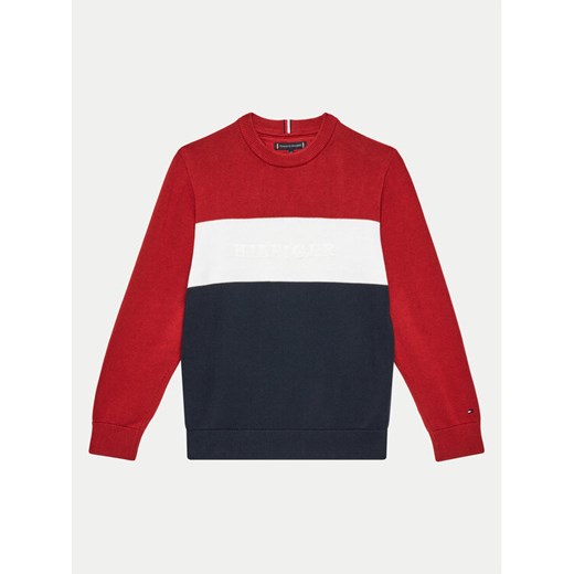 Tommy Hilfiger Bluza Colorblock KB0KB09150 Kolorowy Regular Fit ze sklepu MODIVO w kategorii Bluzy chłopięce - zdjęcie 182635135