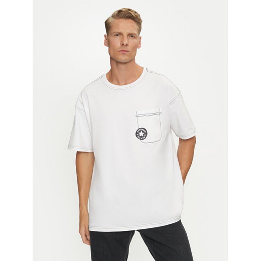 Converse T-Shirt Sketch 10027256-A04 Biały Standard Fit ze sklepu MODIVO w kategorii T-shirty męskie - zdjęcie 182635188