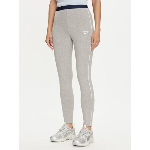 Reebok Legginsy Rie 100037515 Szary Slim Fit ze sklepu MODIVO w kategorii Spodnie damskie - zdjęcie 182635228