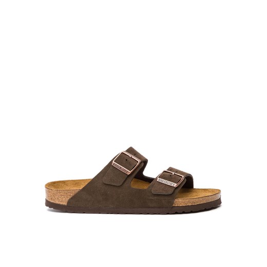 Birkenstock Klapki Arizona zamsz 0951313 Brązowy ze sklepu MODIVO w kategorii Klapki damskie - zdjęcie 182635275