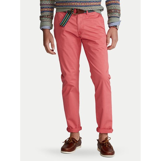 Polo Ralph Lauren Chinosy 710704176005 Różowy Slim Fit ze sklepu MODIVO w kategorii Spodnie męskie - zdjęcie 182635307