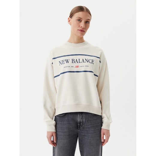 New Balance Bluza Athletics Nautical Lobster WT51923 Beżowy Oversize ze sklepu MODIVO w kategorii Bluzy damskie - zdjęcie 182635347