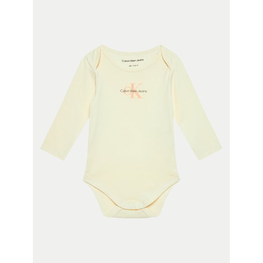 Calvin Klein Jeans Body dziecięce IN0IN00033 Żółty ze sklepu MODIVO w kategorii Body niemowlęce - zdjęcie 182635405