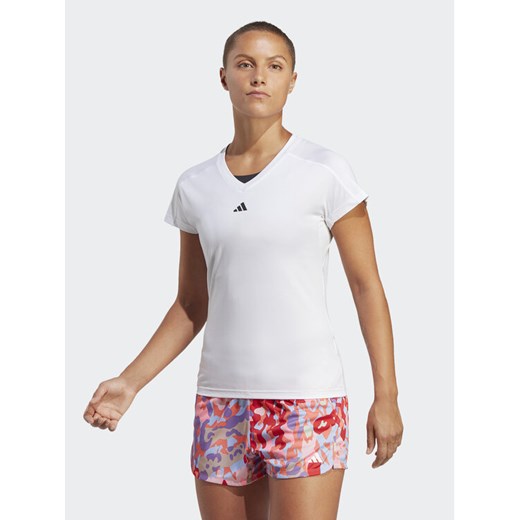 adidas Koszulka techniczna Train Essentials HR7878 Biały Slim Fit ze sklepu MODIVO w kategorii Bluzki damskie - zdjęcie 182635426