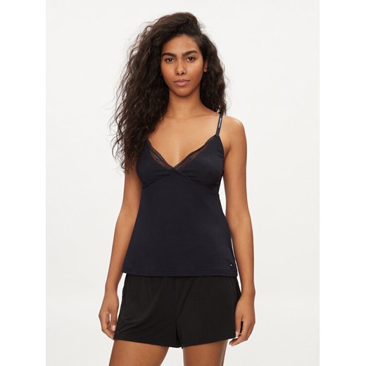 Tommy Hilfiger Koszulka piżamowa UW0UW05404 Granatowy Slim Fit ze sklepu MODIVO w kategorii Piżamy damskie - zdjęcie 182635465